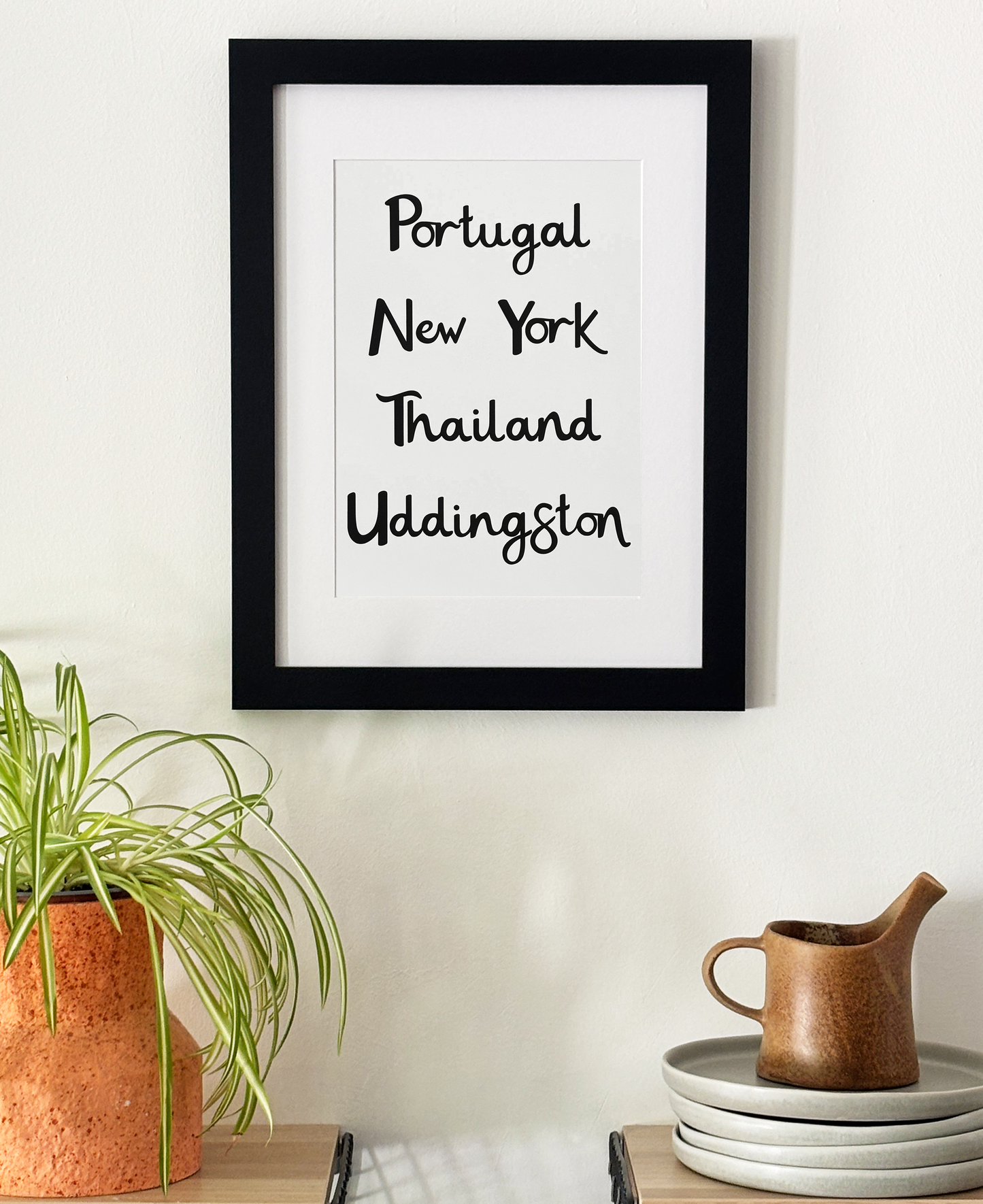 Personalised Locations Framed Print