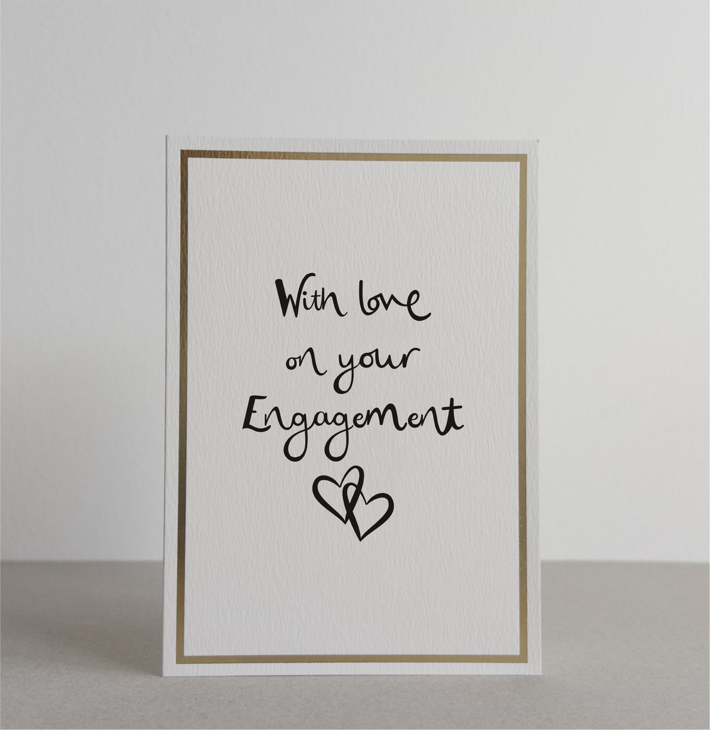 With Love On Your Engagement Gold Foil Greetings Card