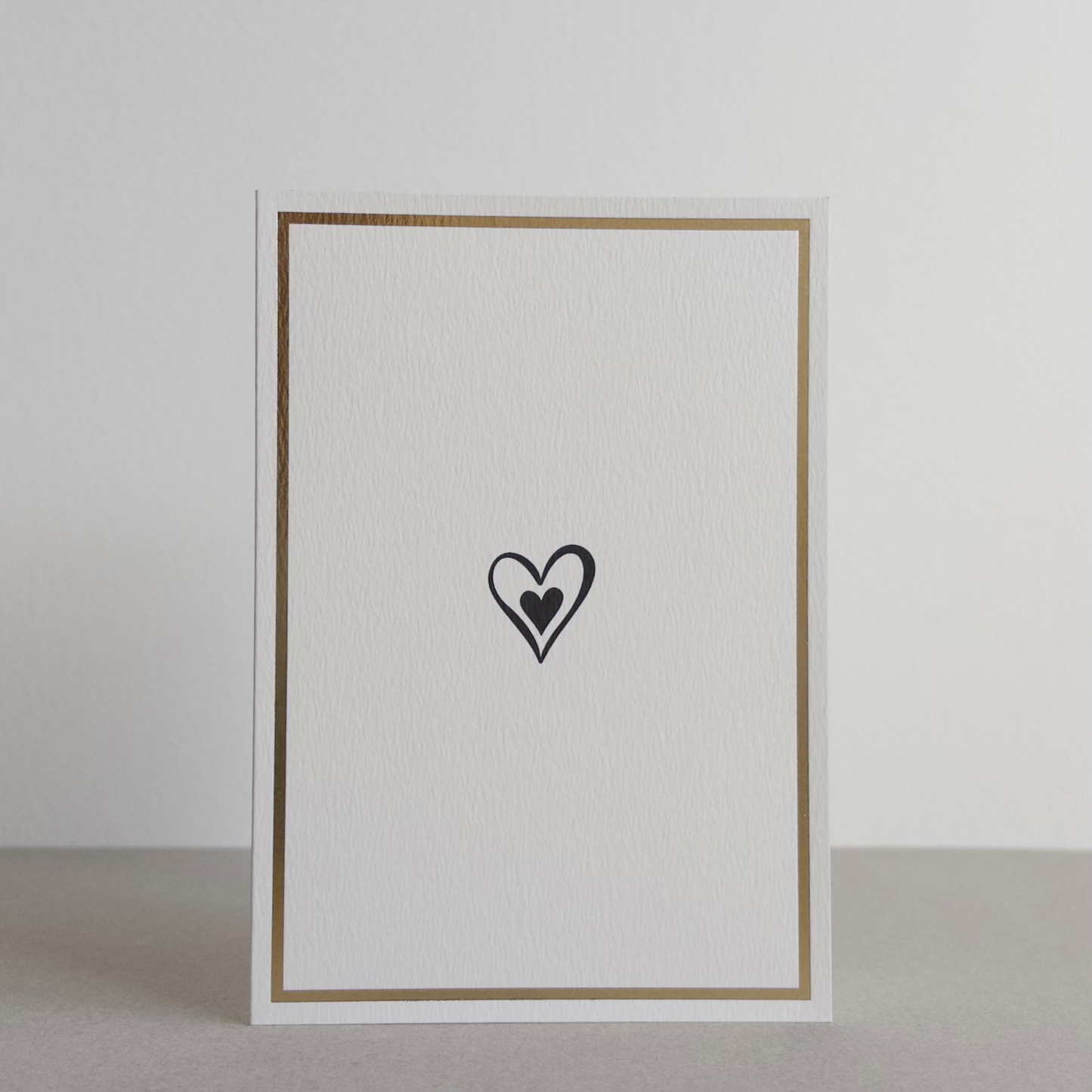 Simple Heart Gold Foil Greetings Card