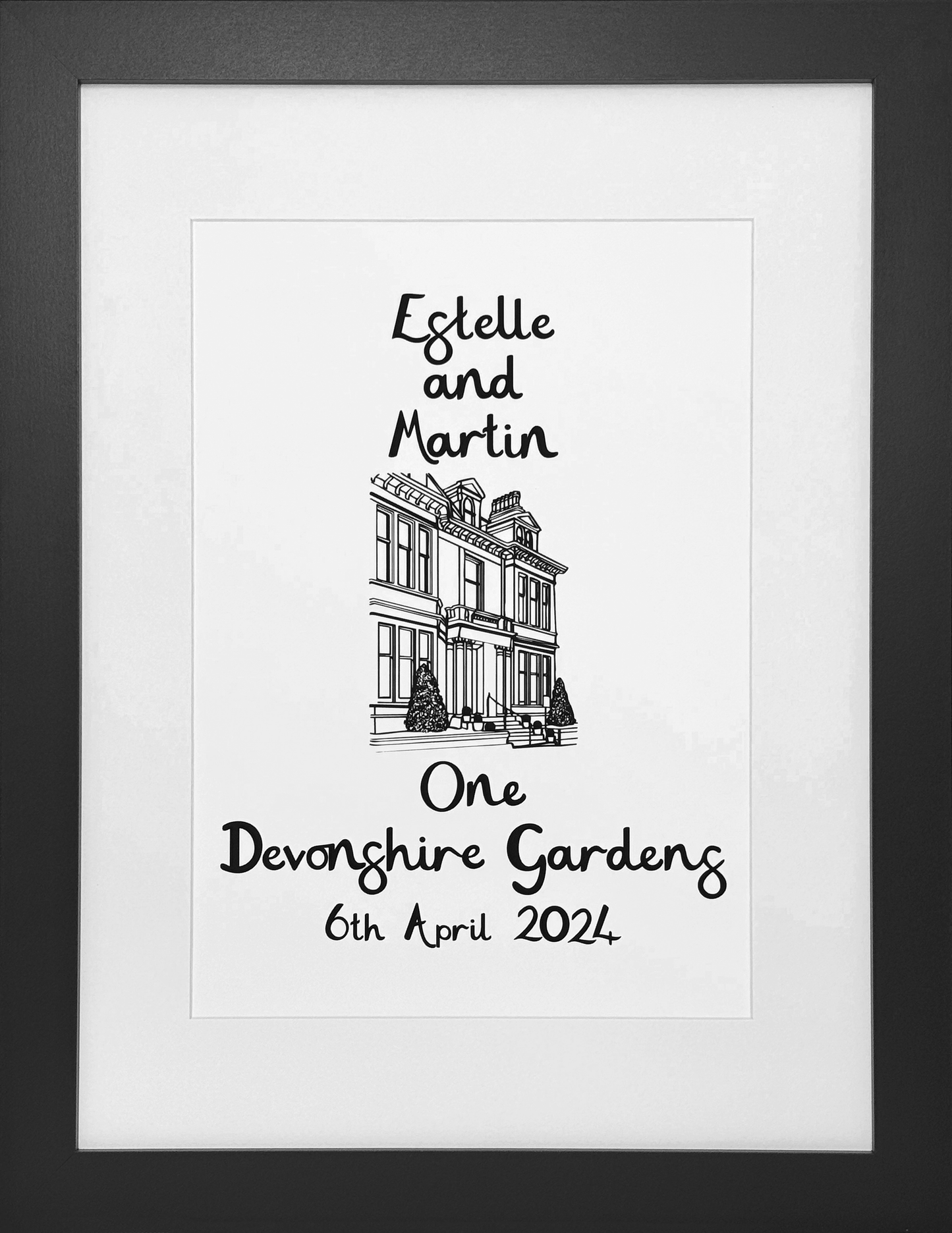 Personalised Wedding Venue Framed Print