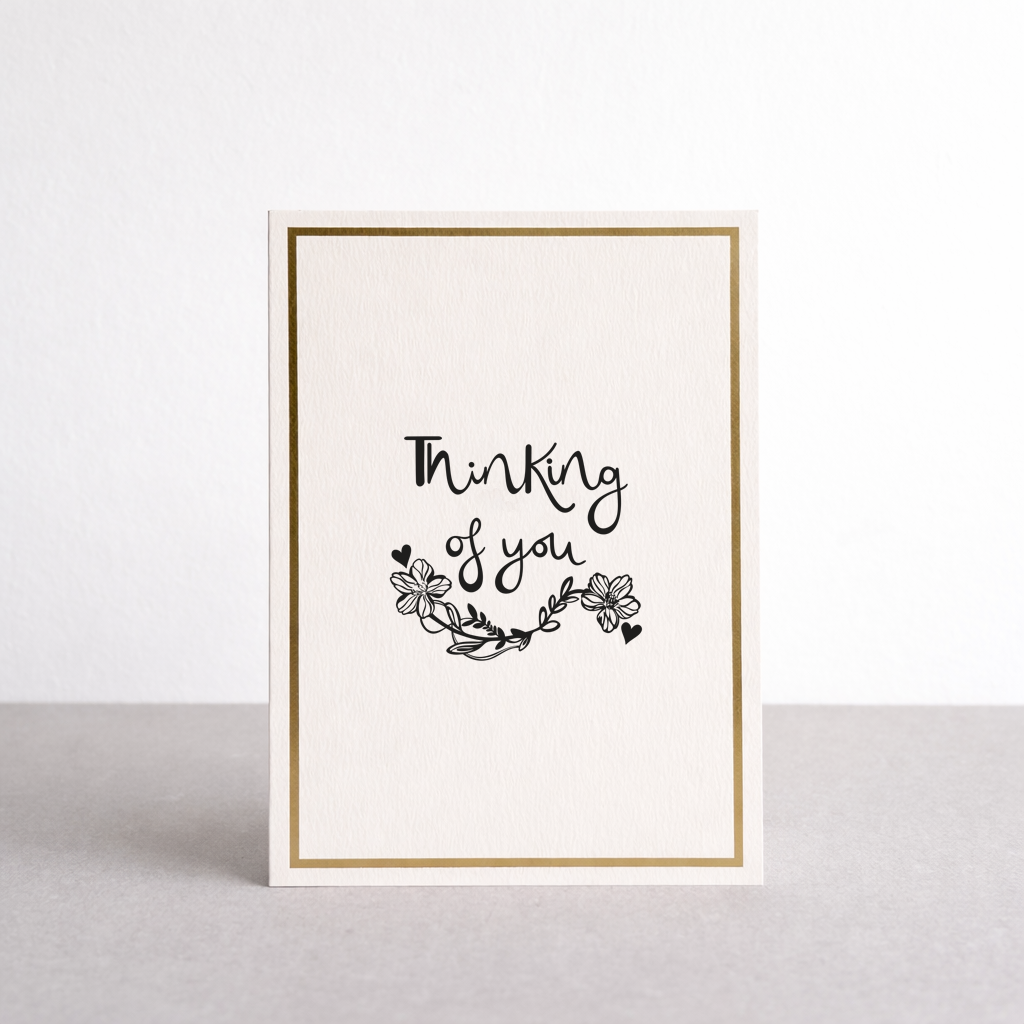 Thinking Of You Goil Foil Greetings Card