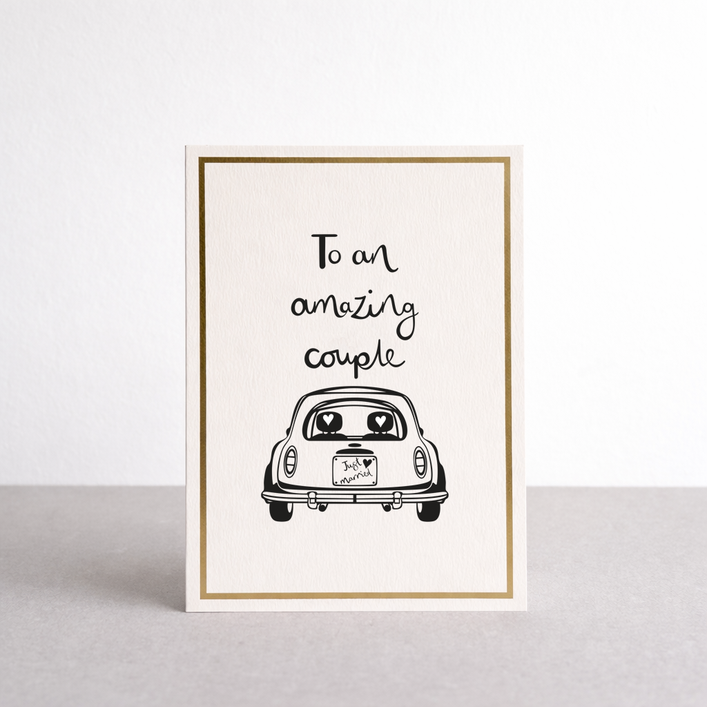 To An Amazing Couple Gold Foil Greetings Card