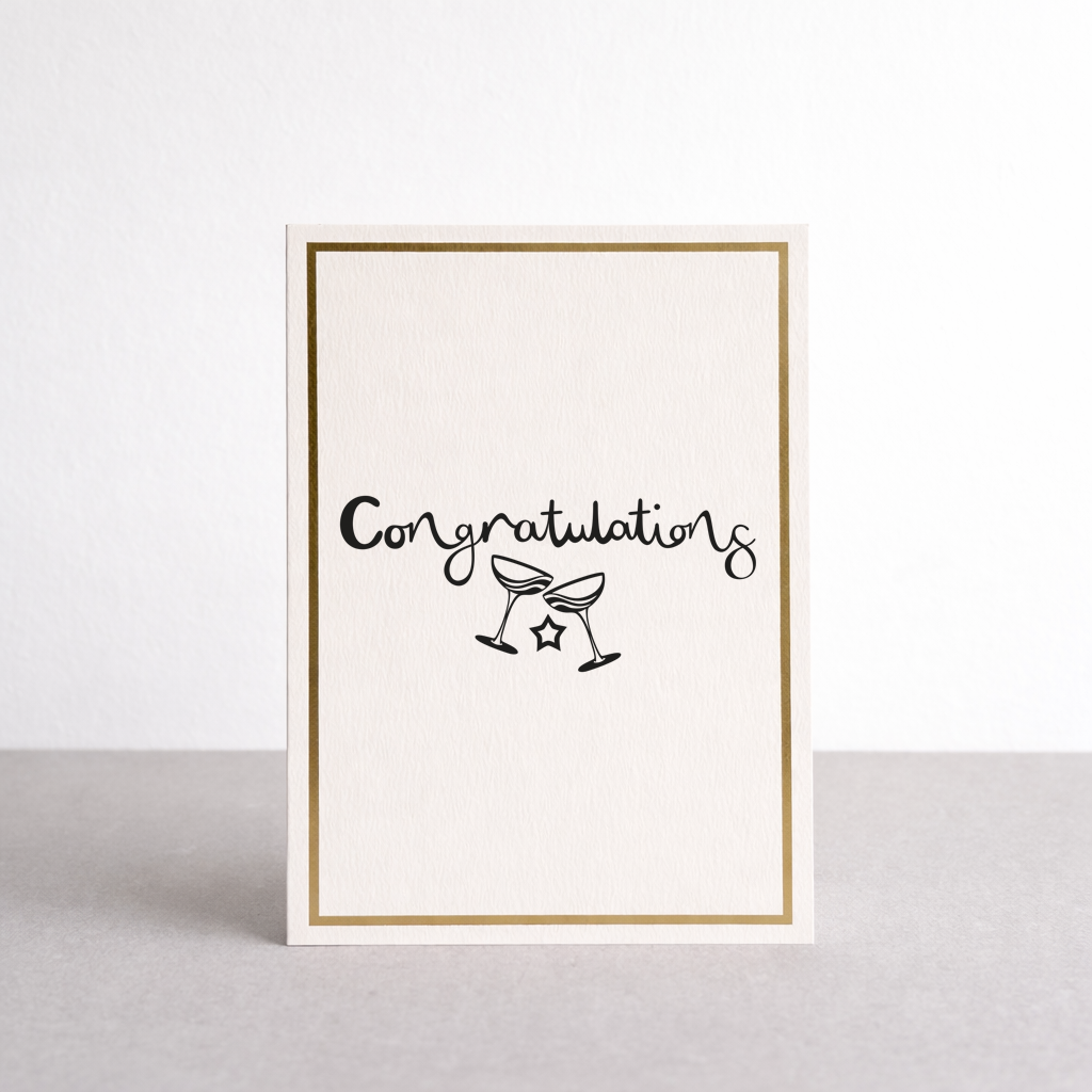 Congratulations Gold Foil Greetings Card