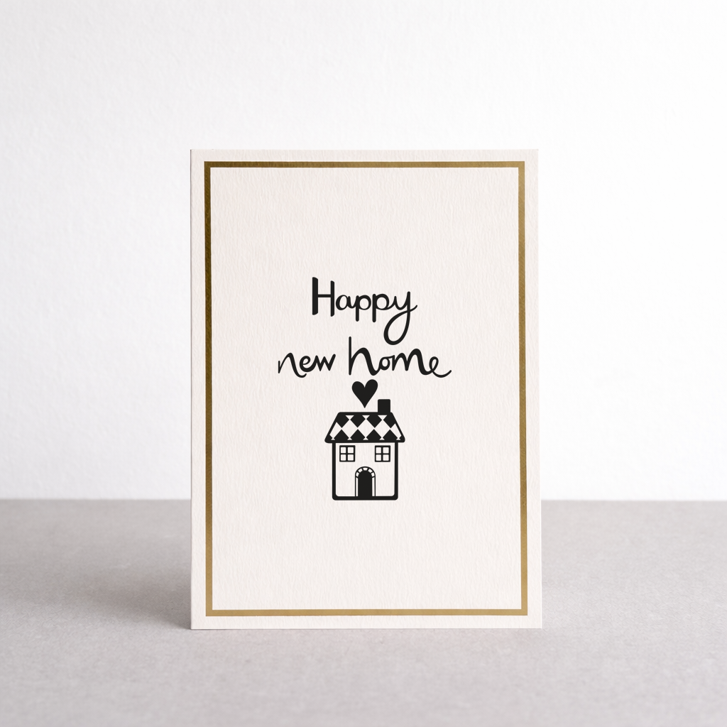 Happy New Home Gold Foil Greetings Card