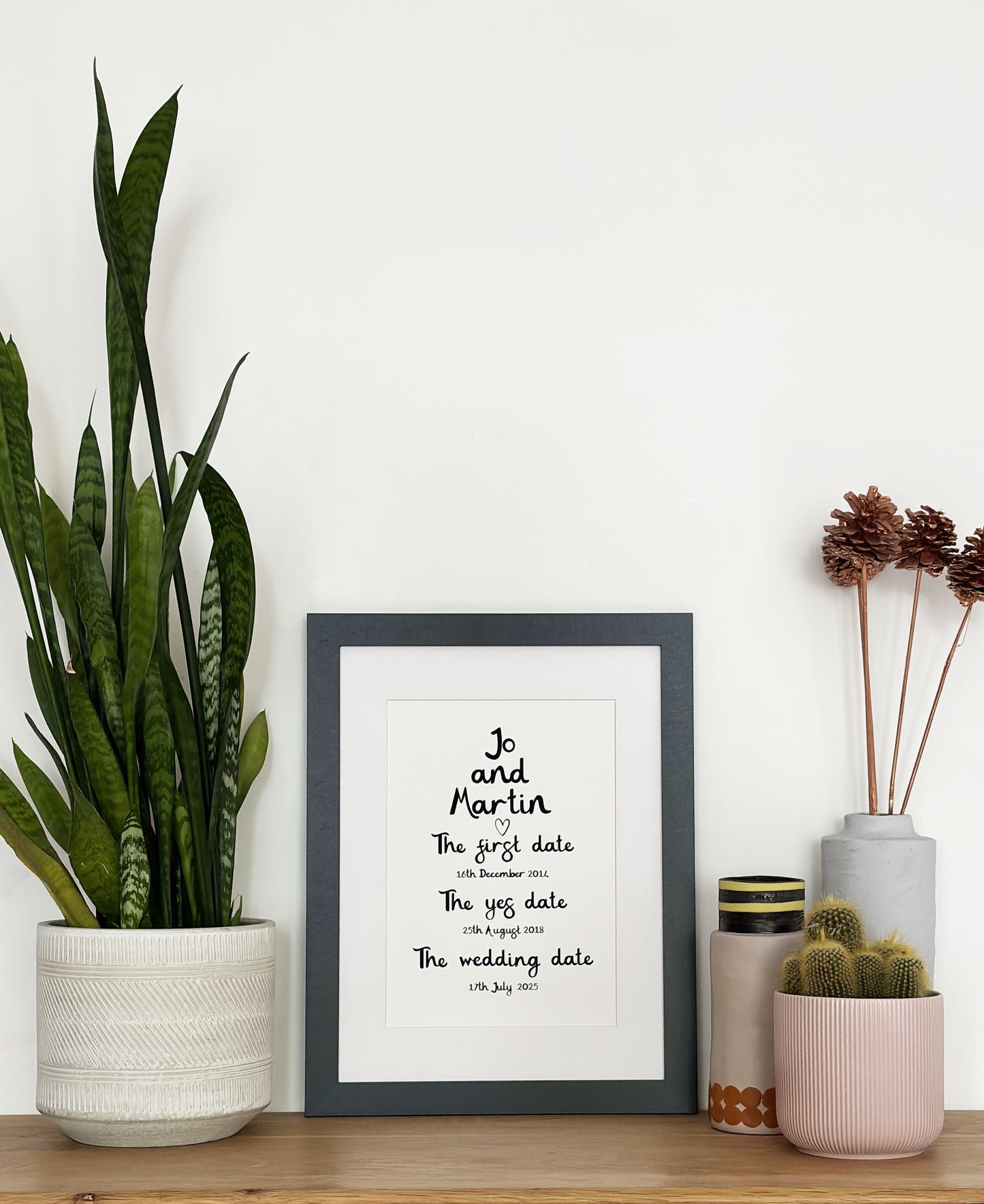 Personalised Wedding Framed Print