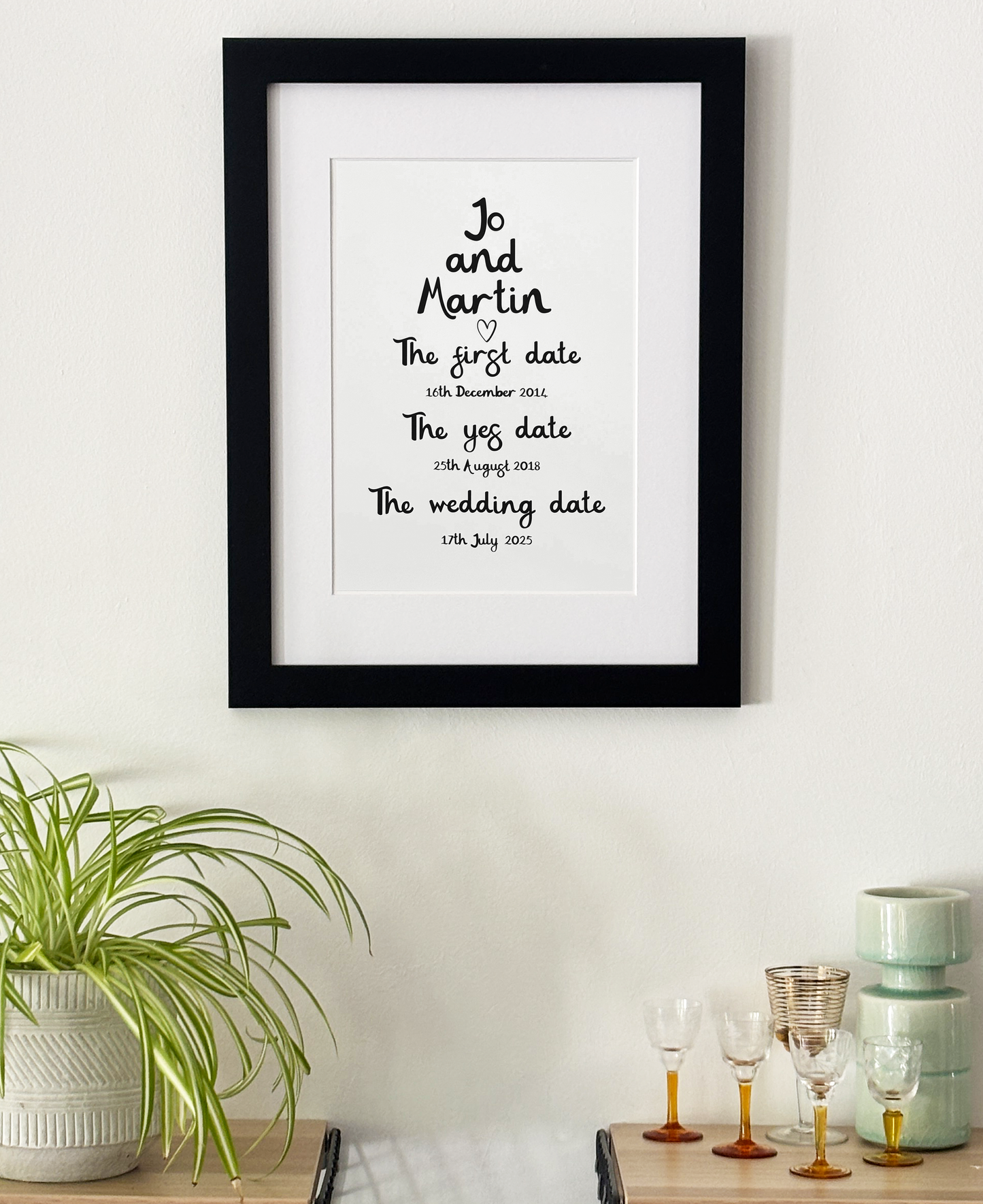 Personalised Wedding Framed Print