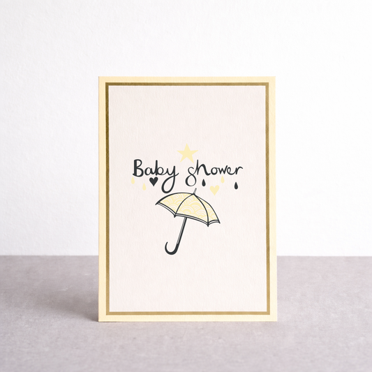 Baby Shower Gold Foil Greetings Card