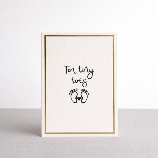 New Baby Gold Foil Greetings Card