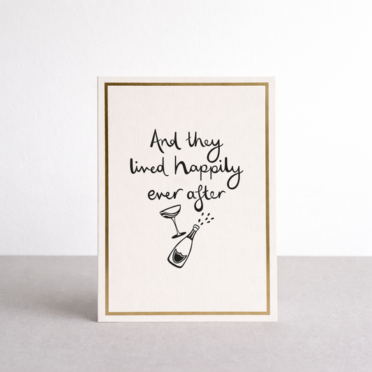 And They Lived Happily Ever After Gold Foil Greetings Card