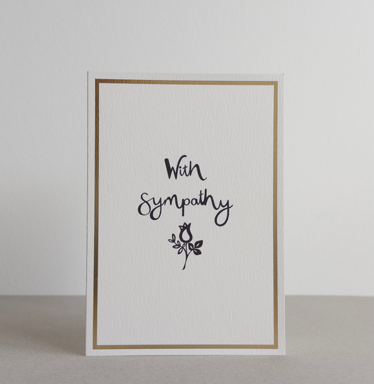 With Sympathy Goil Foil Greetings Card