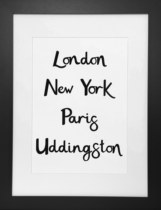 London New York Paris Uddingston Framed Print