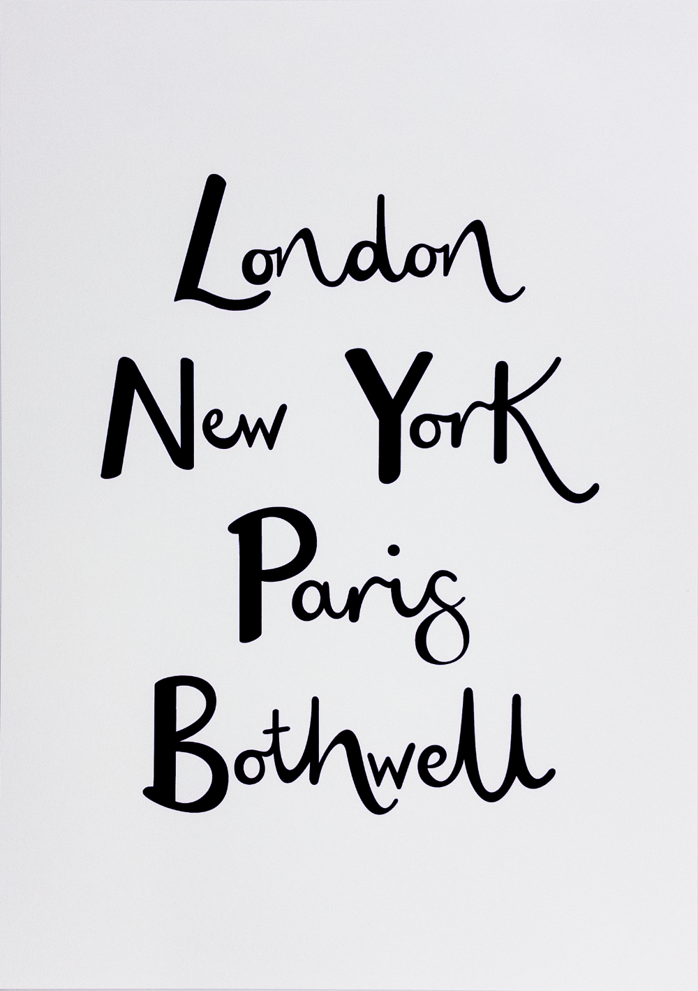 London New York Paris Bothwell Print