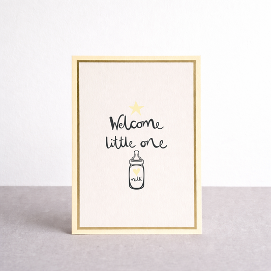 New Baby Gold Foil Greetings Card