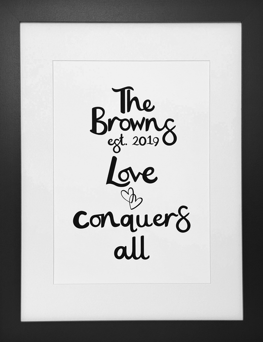 Personalised Love Framed Print