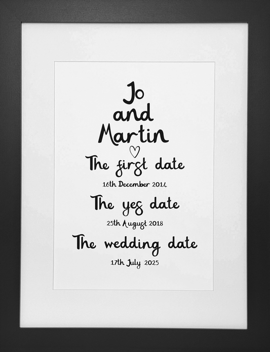 Personalised Wedding Framed Print