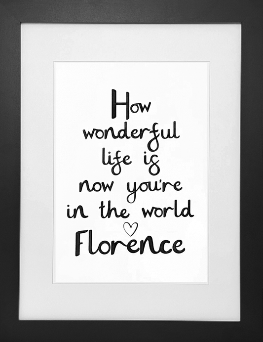 Personalised New Baby Framed Print