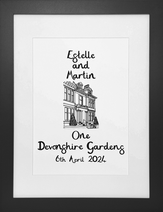 Personalised Wedding Venue Framed Print