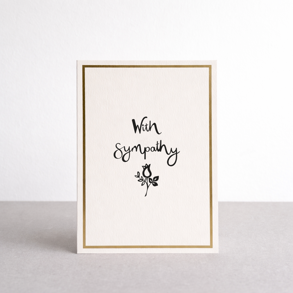 With Sympathy Goil Foil Greetings Card
