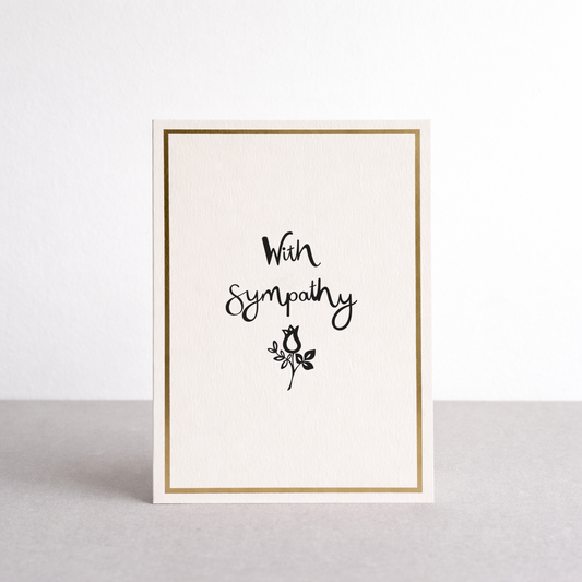 With Sympathy Goil Foil Greetings Card