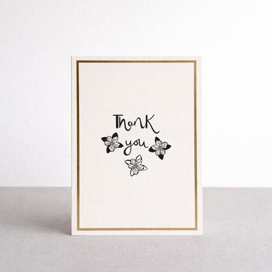 Thank You Gold Foil Greetings Card