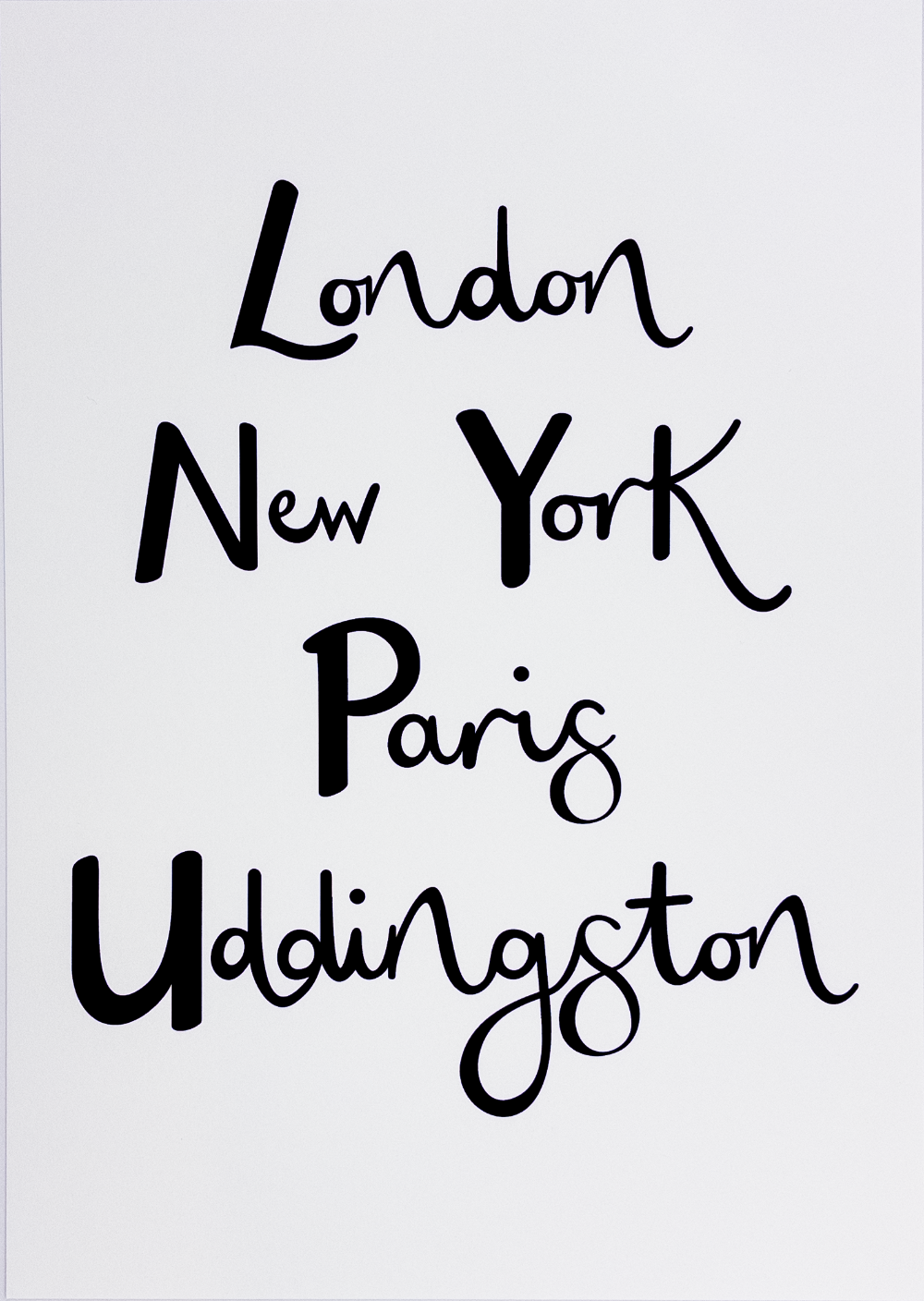 London New York Paris Uddingston Print