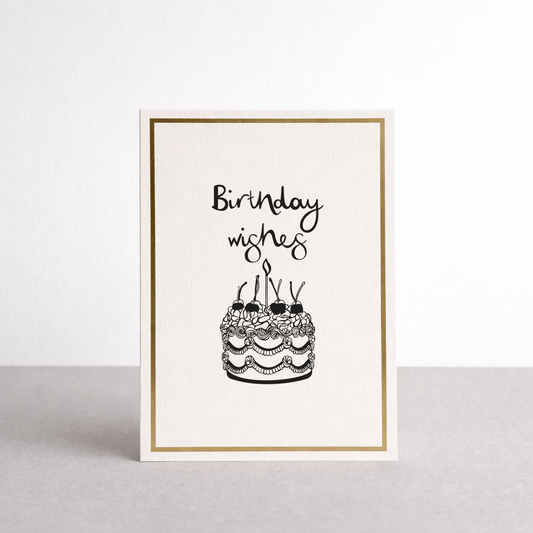 Birthday Wishes Gold Foil Greetings Card