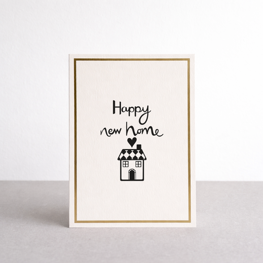 Happy New Home Gold Foil Greetings Card
