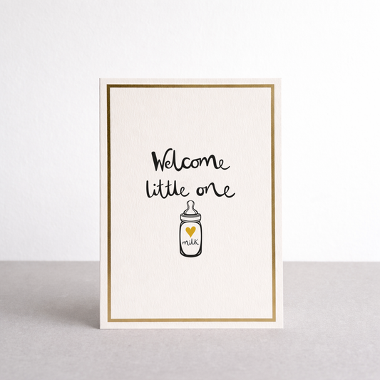 New Baby Gold Foil Greetings Card
