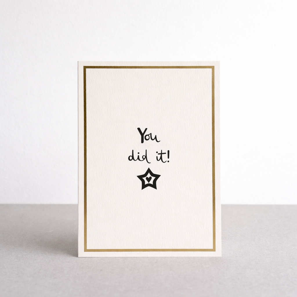 You Did It! Gold Foil Greetings Card